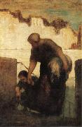 Honore Daumier The Washerwoman oil on canvas
